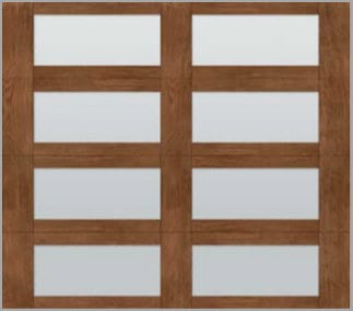 Clopay Faux Wood Modern Garage Door Full View Design Clopay Faux Wood Modern Garage Door Full View Design