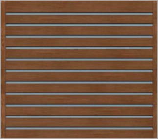 Clopay Faux Wood Modern Garage Door Metal Inlay Design Clopay Faux Wood Modern Garage Door Metal Inlay Design