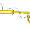 Double-strut flexible dock light arm providing extended reach and durability for trailer illumination.