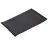 Ribbed rubber garage door bottom seal with T-end profile designed to block air, water, and debris.