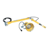 Adjustable dock light arm with LED fixture designed to illuminate trailer interiors during loading.