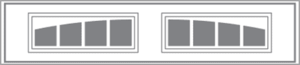 Stamped Carriage House Oversized Window Insert Arched Madison CHI Stamped Shaker Garage Door Oversized Available Window Insert Option Arched Madison