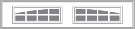 Stamped Carriage House Oversized Window Insert Arched Stockton CHI Stamped Shaker Garage Door Oversized Available Window Insert Option Arched Stockton