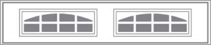 Stamped Carriage House Oversized Window Insert Cascade CHI Stamped Shaker Garage Door Oversized Available Window Insert Option Cascade
