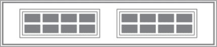 Stamped Carriage House Oversized Window Insert Stockton CHI Stamped Shaker Garage Door Oversized Available Window Insert Option Stockton