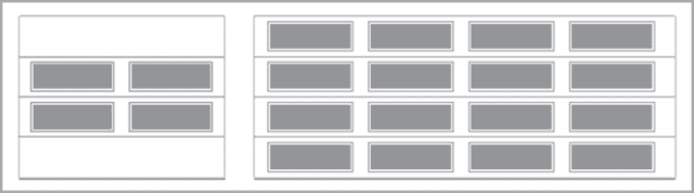 CHI Plank Garage Door Available Window Placement Oversized
