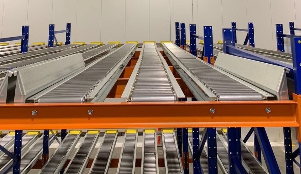 Split-Roller Pallet Flow Racking Split Roller