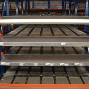 cart trak carton flow racking from barron equipment
