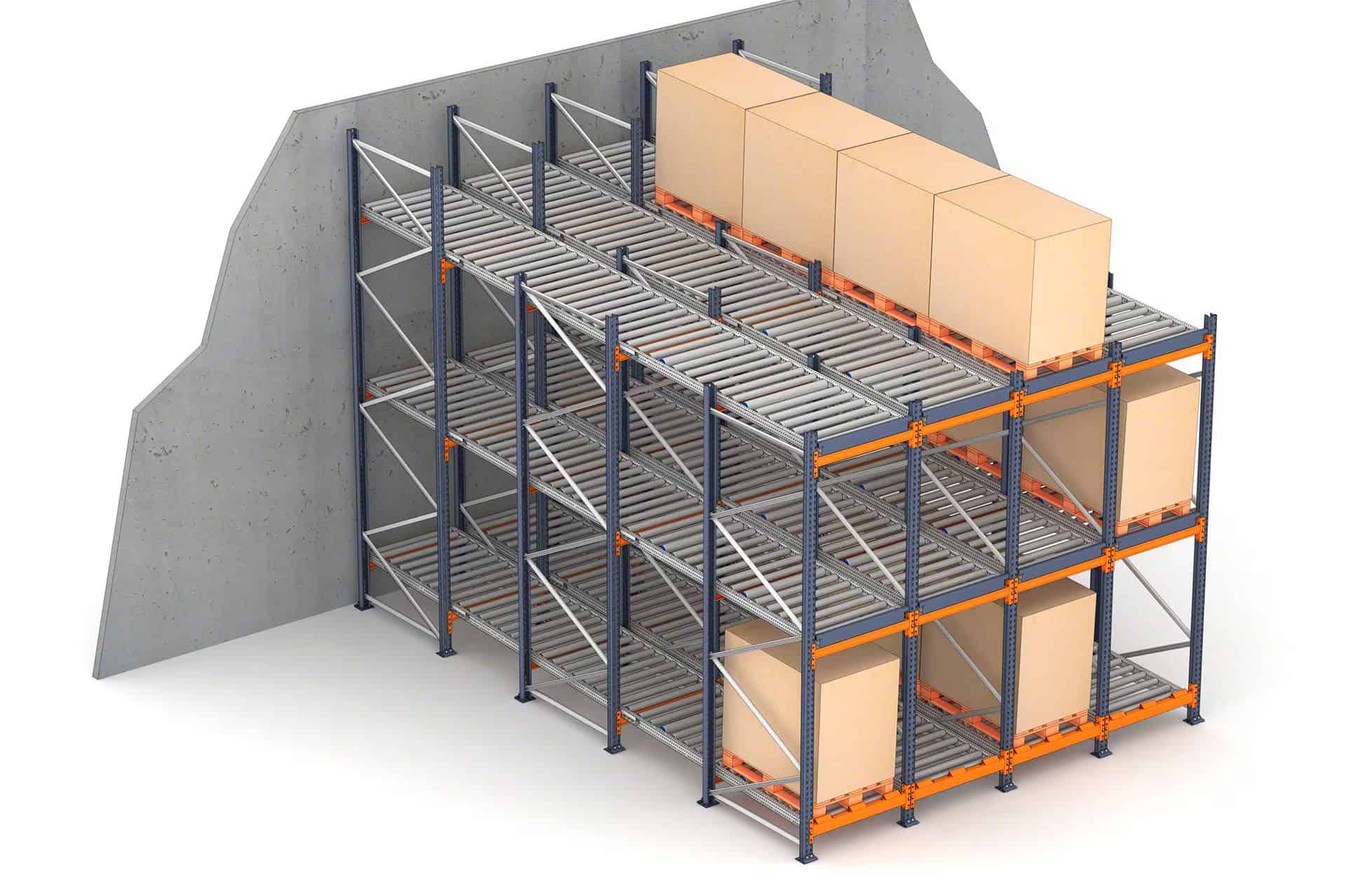 gallery push back live pallet racking