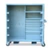 mobile cabinet with door pockets and hooks