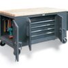 mobile maintenance cart with 3 locking compartments 1