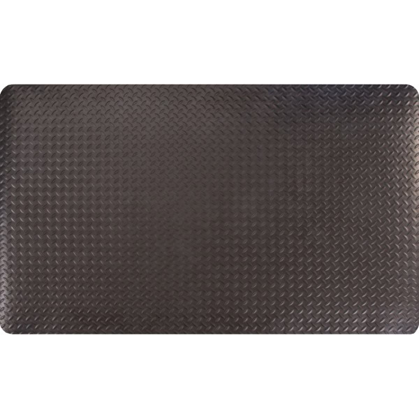 Conductive Diamond Foot Black Floor Mat top view