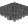 Grid Step Modular Floor mat dark gray color