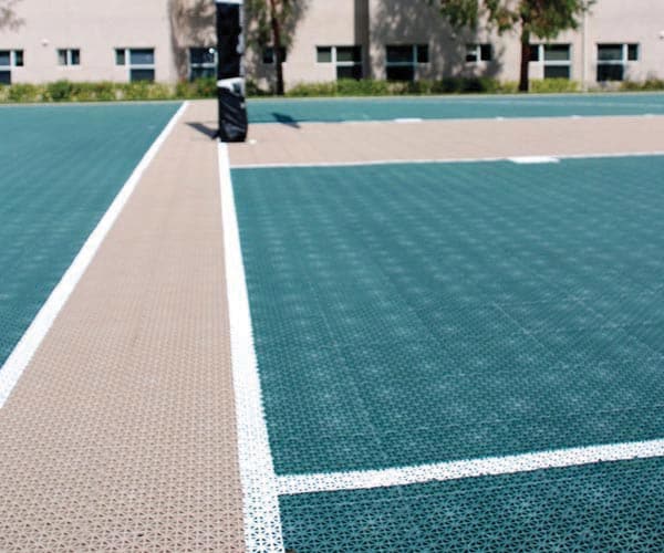 Grid Step Modular Floor mat installed in court