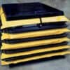 Black and Yellow Lift Table Skirt