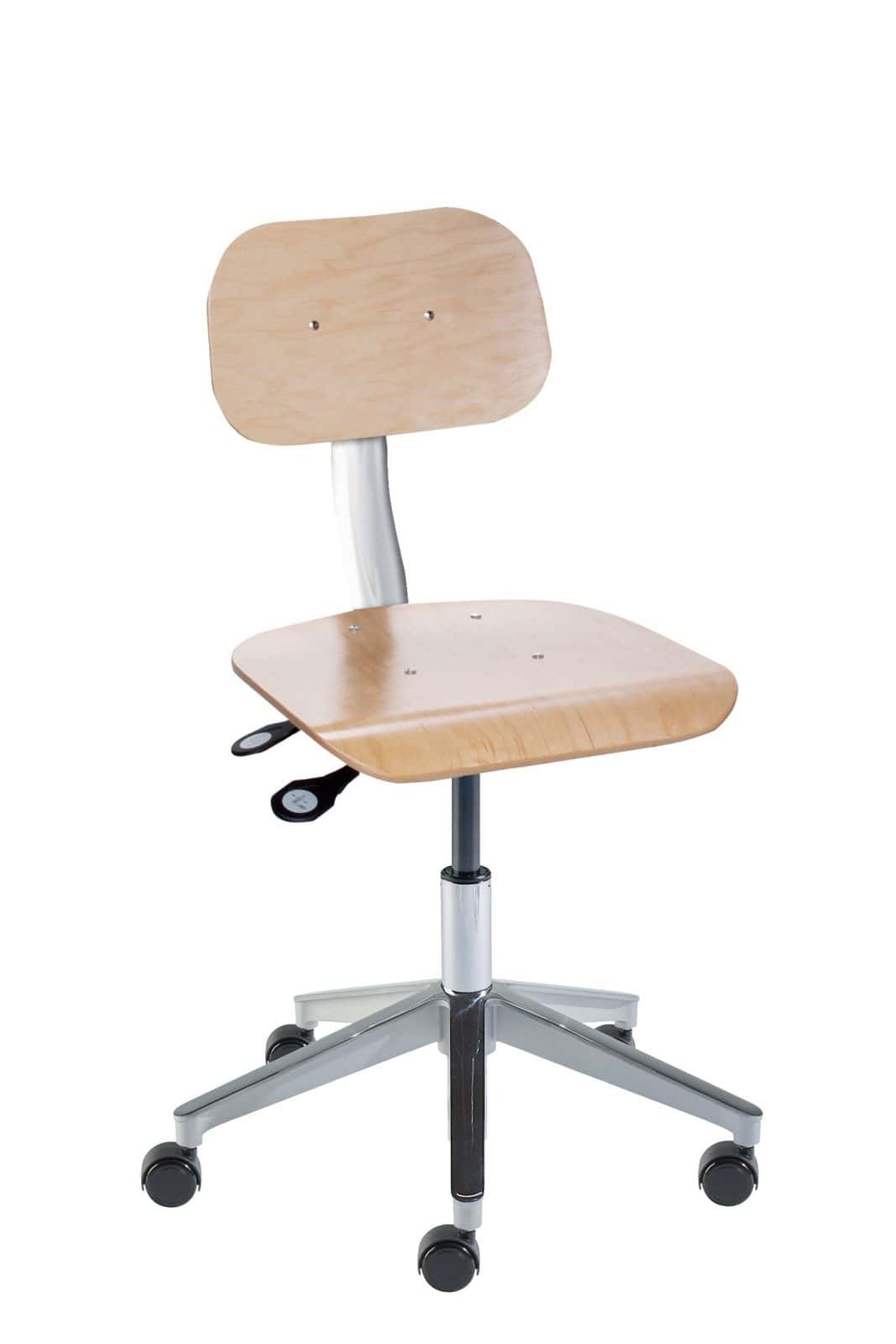Biofit Willow Wooden Office Chair with Stainless Steel Roller Base