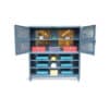 combination ventilated cabinet and shelving unit