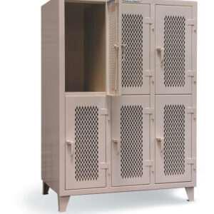 double tier ventilated cabinet with 3 shelves