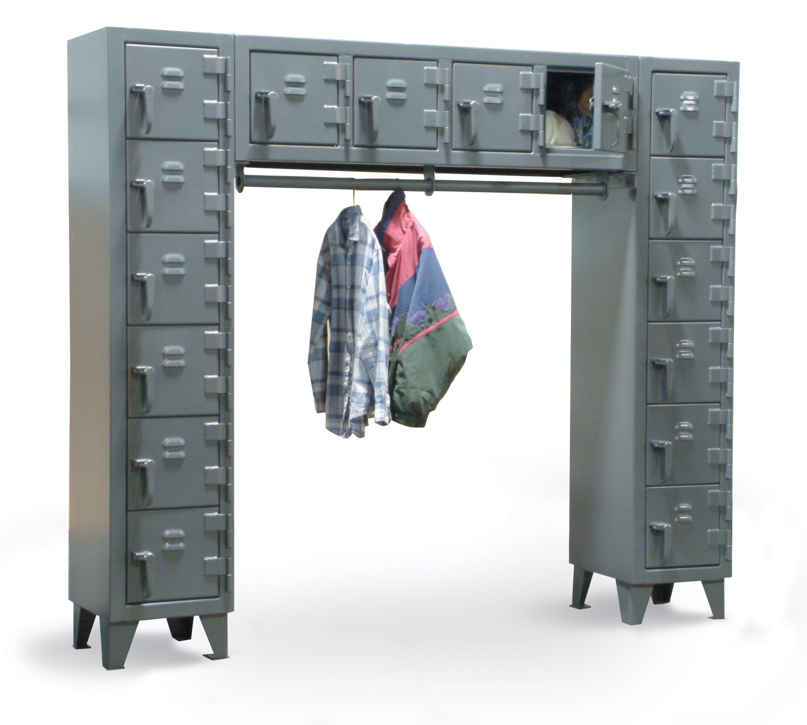 Stronghold free standing compartment locker