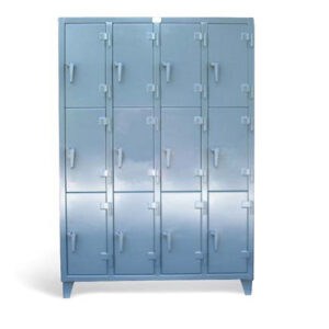 Stronghold industrial locker with 12 compartments