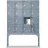 Stronghold industrial locker with 16 compartments and key locks