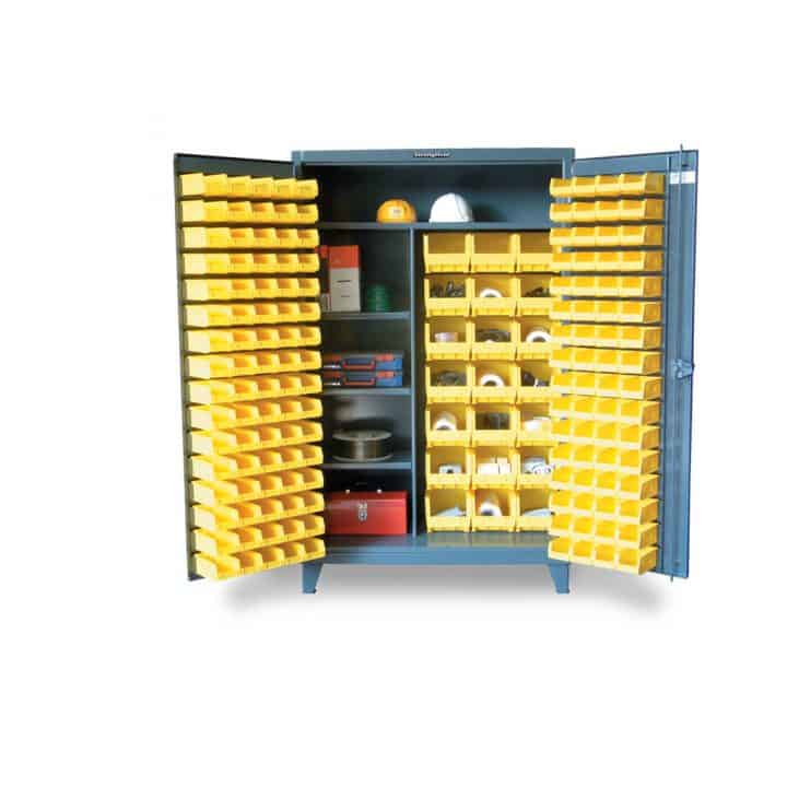 Stronghold Bin with 3 Shelves Barron Equipment & Overhead Doors