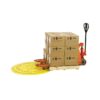 Low-profile floor pallet spinner for industrial applications