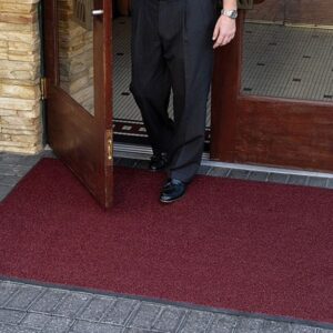 Burgundy Spectra Nylon Carpet on entrance walkway