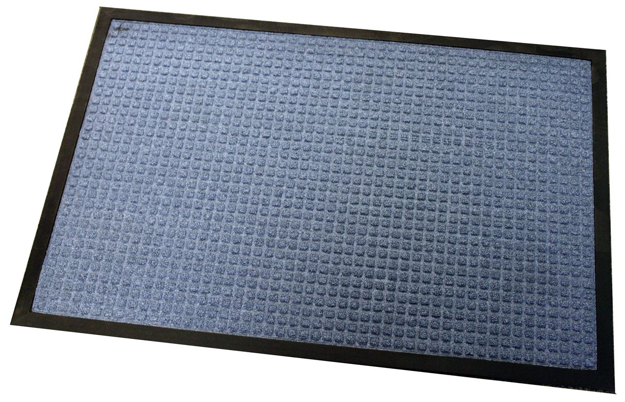 Blue Stop-N-Dry Carpet with Black Backing