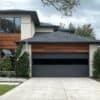 Double CHI Sterling Garage Door with infinity window panels in matte black