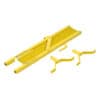 disassembled "safety yellow" Aisle Gate with unattached footing