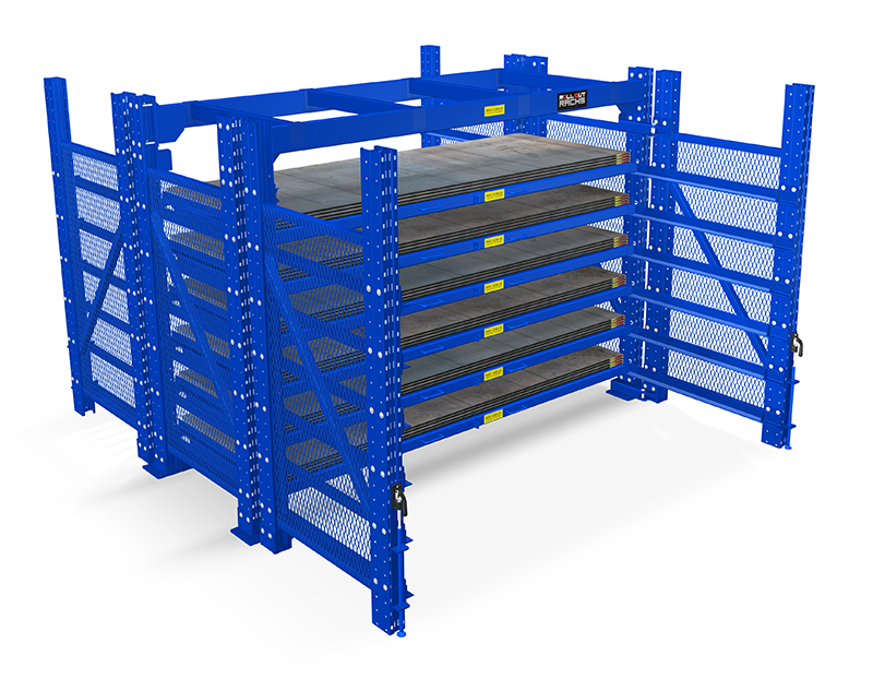 2 sided roll out sheet rack