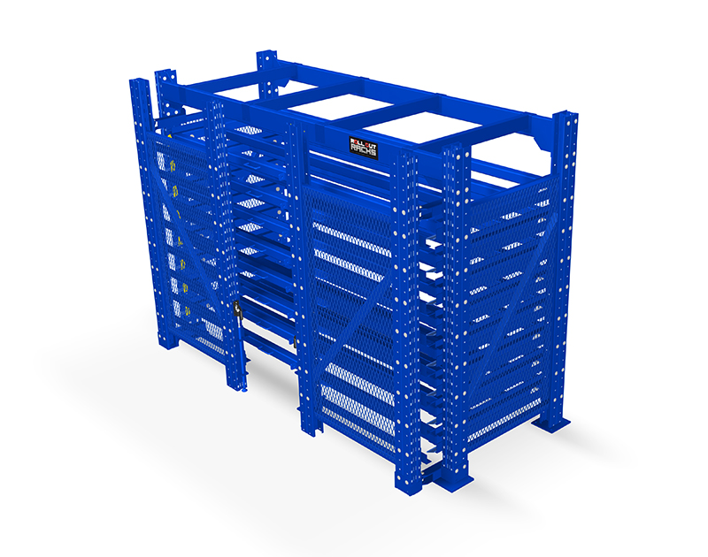 roll out sheet rack closed