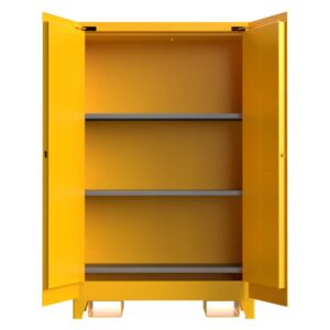 14 Gauge – 45 Gallon Flammable Cabinet With Self Closing Doors – 43 in. W x 18 in. D x 70 in. H
