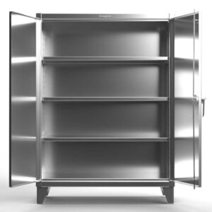 Stainless Steel Cabinet With 3 Shelves – 72 in. W X 24 in. D X 66 in. H