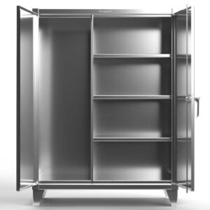 Stainless Steel Janitorial Cabinet With 3 Shelves – 72 in. W X 24 in. D X 66 in. H