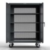 12-Gauge Ventilated Mobile Cabinet With 3 Shelves – 72 in. W X 24 in. D X 68 in. H in dark gray