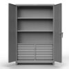 14-Gauge Industrial Storage Cabinet With 6 Drawer And 3 Shelves – 60 In. W X 24 In. D X 75 In. H in dusty gray
