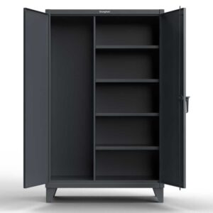 12-Gauge Janitorial Storage Cabinet With 4 Shelves – 72 in. W X 24 in. D X 78 in. H in dark gray