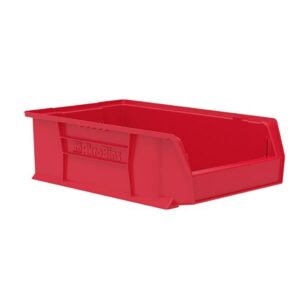 Extra-Large Plastic Storage Containers – 12.38 In. W X 20.00 In. D X 6.00 In. H – 200 lb Load Capacity – Pkg Qty 4 in red
