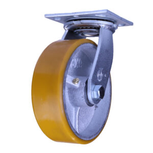 6 Inch Industrial Swivel Caster With High Capacity Polyurethane Wheel And Cast Iron Core