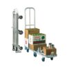 A heavy duty utility cart with wheels for transport and restocking.