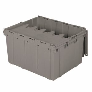 Attached Lid Plastic Storage Container – 19.50 In. W X 24.00 In. D X 12.50 In. H – 17 gal Load Capacity – Pkg Qty 1