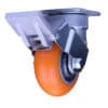 5 Inch Kingpinless Swivel Caster with Polyurethane Wheel and Face Contact Brake