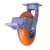 8 Inch Kingpinless Swivel Caster with Polyurethane Wheel and Face Contact Brake