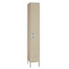 Single Tier Standard Metal Locker 1 Wide – 12 in. W X 15 in. D X 66 in. H in putty