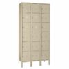 Six Tier Standard Metal Locker 3 Wide – 36 in. W X 18 in. D X 78 in. H in putty