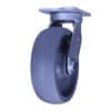 10 Inch Heavy Duty Kingpinless Swivel Caster with Rubber Wheel and Large Top Plate