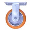 6 Inch Kingpinless Rigid Caster with Polyurethane Wheel and Large Top Plate