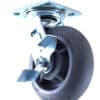 6 Inch Industrial Swivel Caster with Rubber Wheel and Top Lock Brake